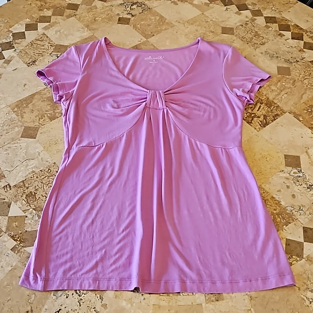 Willi Smith Purple Top Shirt Blouse Size M Medium - Picture 3 of 16